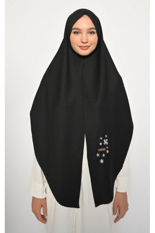Pasmina Oval Azzura Instan Lasercut Black